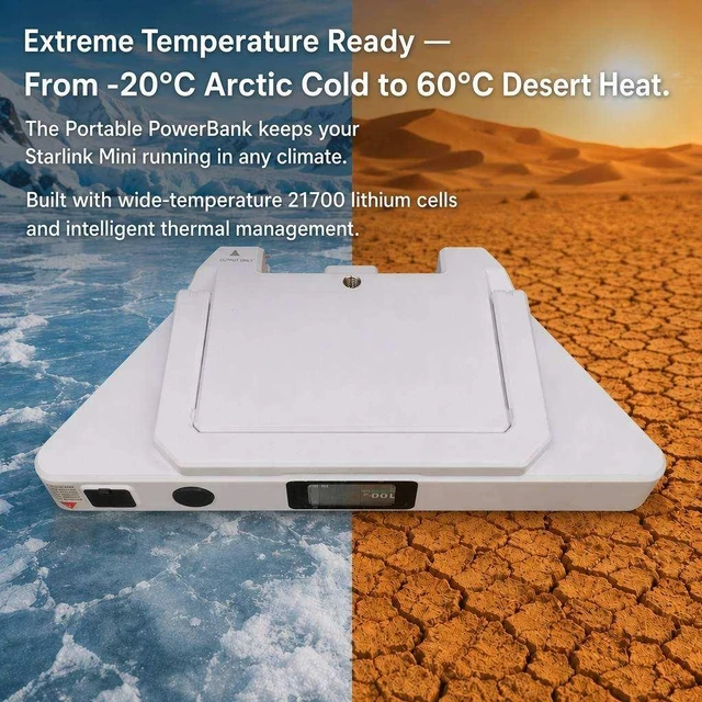 Alt view image 3 of 7 - Mini Portable Power Bank for Starlink, Outdoor Battery Pack with Fast Charging, Camping Picnic Power Supply for Phones, Tablets, and Small Devices
