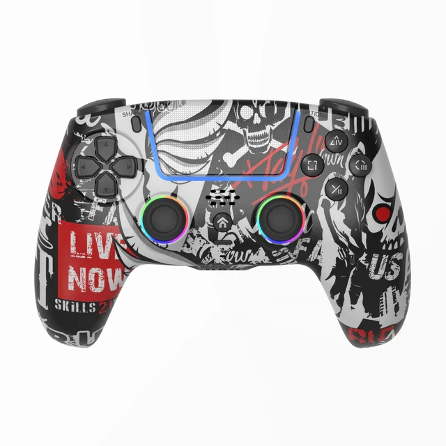 Alt view image 2 of 5 - TOPWOLF PS5 Controller with Hall Effect Joysticks & Triggers, Wireless/USB Bluetooth Gamepad for PS5/PS5 Slim/Pro/PC, RGB, Dual Vibration, 6-Axis Motion, Macro/Turbo, Back Buttons, Touchpad, 1000mAh