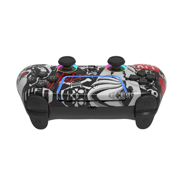 Alt view image 4 of 5 - TOPWOLF PS5 Controller with Hall Effect Joysticks & Triggers, Wireless/USB Bluetooth Gamepad for PS5/PS5 Slim/Pro/PC, RGB, Dual Vibration, 6-Axis Motion, Macro/Turbo, Back Buttons, Touchpad, 1000mAh