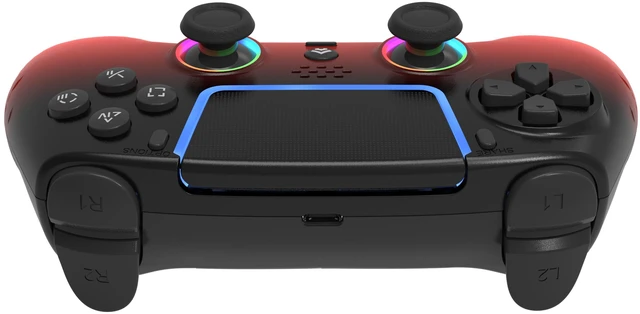 Alt view image 3 of 5 - TOPWOLF PS5 Controller with Hall Effect Joysticks & Triggers, Wireless/USB Bluetooth Gamepad for PS5/PS5 Slim/Pro/PC, RGB, Dual Vibration, 6-Axis Motion, Macro/Turbo, Back Buttons, Touchpad, 1000mAh