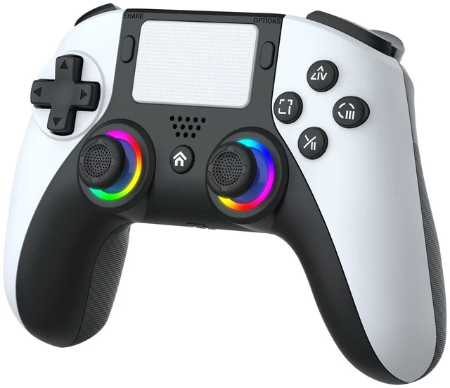 Alt view image 4 of 7 - TOPWOLF PS5 Bluetooth Controller, Hall Effect Joystick Wireless USB PC Gamepad for PS5/PS5 Slim/Pro/PC, RGB, Dual Vibration, 6-Axis Motion, Turbo/Macro, Touchpad, Back Buttons