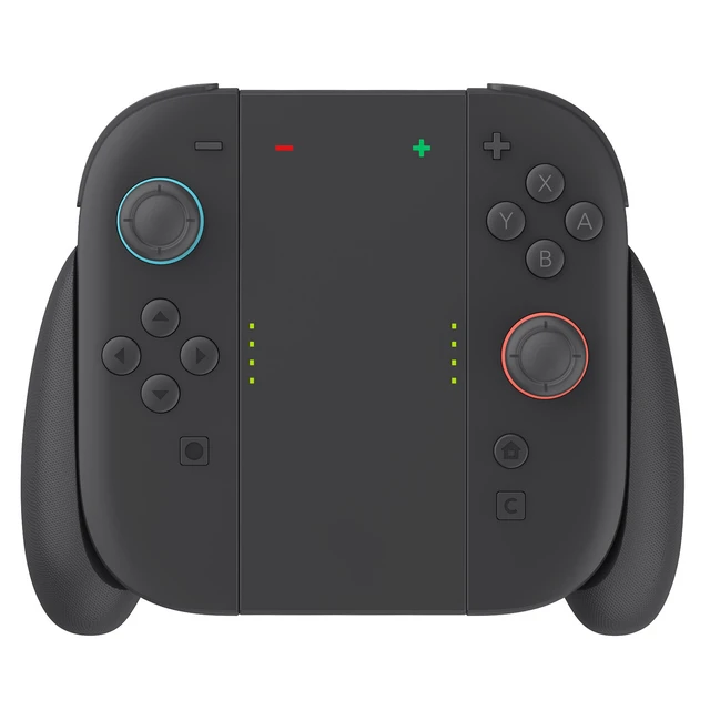 Alt view image 4 of 5 - Switch 2 Joy-Con Charging Grip with Custom Back Buttons, Magnetic Anti-Slip Handle, Type-C Fast Charging, Pass-Through Play, Programmable GL/GR for Nintendo Switch 2
