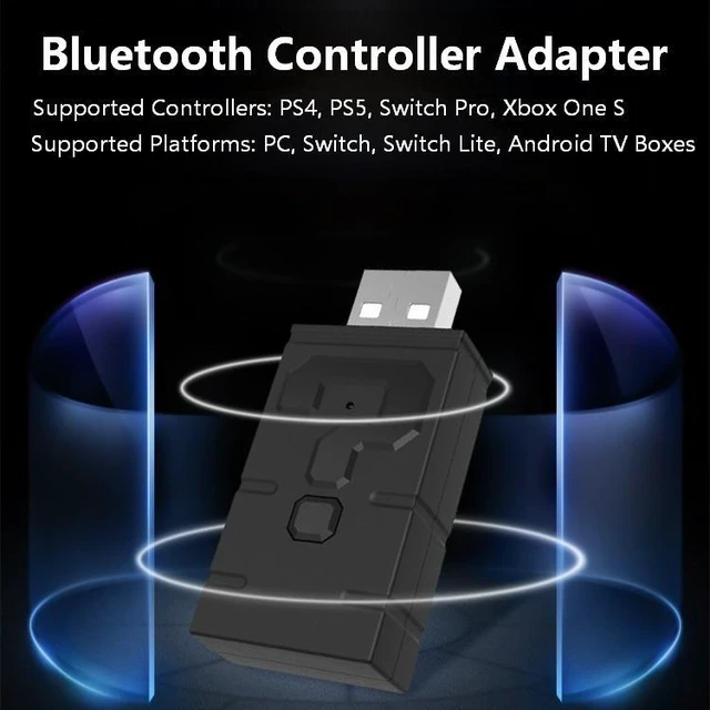 Alt view image 2 of 6 - Bluetooth Controller Adapter for Switch 2, PS5/PS4/Switch Pro/Xbox One S Controllers Wireless USB Dongle for PC, Switch/Switch Lite, Android TV Box, One-Key Pairing, Gyro, X-Input