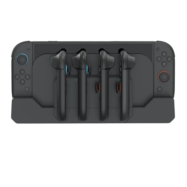 Alt view image 5 of 6 - Switch 2 Joy-Con Charging Dock, 4-in-1 Charging Station for Left/Right Controllers with Game Card Storage Slots, USB Powered, LED Indicators, Case-Friendly