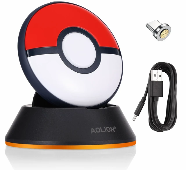 Main image of Magnetic Charging Dock for Pokémon GO Plus+ & Switch Poké Ball - LED Ambient Light, Case-Friendly, 0.1s Fast Charge, 4-Layer Protection, Type-C Cable