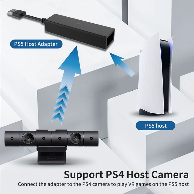 Alt view image 6 of 7 - Aolion PS5 VR Adapter Cable for PS4 Camera - USB 3.0 Male to Female PS4 to PS5 VR Adapter for PlayStation VR, LED Indicator, Anti-Corrosion, Plug & Play
