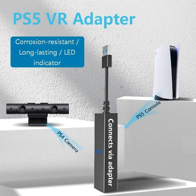 Alt view image 2 of 7 - Aolion PS5 VR Adapter Cable for PS4 Camera - USB 3.0 Male to Female PS4 to PS5 VR Adapter for PlayStation VR, LED Indicator, Anti-Corrosion, Plug & Play