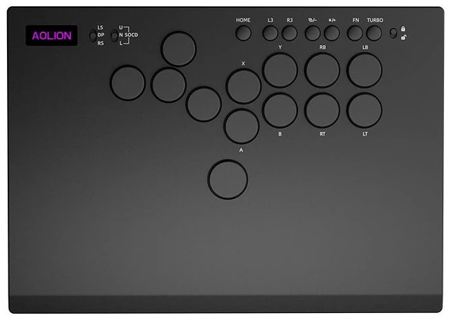 Main image of Aolion PS5 Fighting Keyboard HITBOX Arcade Controller for PC/Switch/Steam/Android/Steam Deck - Kailh Choc Speed Switch, Aluminum Panel, Gasket, RGB, SOCD, Hot-Swap, Dual Type-C