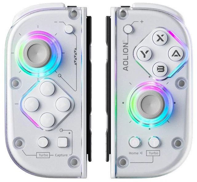 Main image of Aolion Wireless Switch 2 Left & Right Controller, Hall Effect Joysticks, Mechanical Buttons & Back Keys, RGB Bluetooth Gamepad for PC/Android/Steam