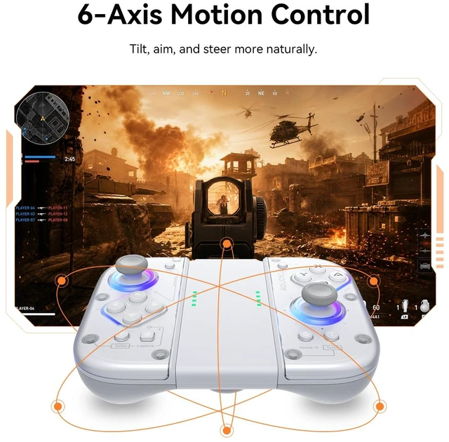 Alt view image 7 of 7 - Aolion Wireless Switch 2 Left & Right Controller, Hall Effect Joysticks, Mechanical Buttons & Back Keys, RGB Bluetooth Gamepad for PC/Android/Steam