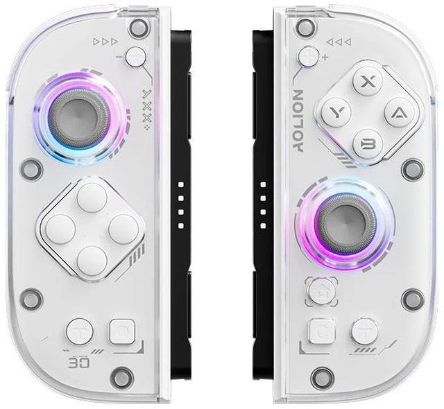 Main image of Aolion J30 Switch 2 Left & Right Controllers, TMR Joysticks, Mechanical Buttons, Macro Back Keys, RGB, 9-Axis Gyro, One-Tap Wake for Switch 1/2, PC/Android/Steam