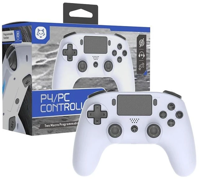 Main image of TOPWOLF Wireless PS4 Controller for PS4/PC, Bluetooth Gaming Gamepad with 6-Axis Motion, Turbo & Macro, Back Buttons, Touchpad, 3.5mm Audio, Dual Vibration, 600mAh