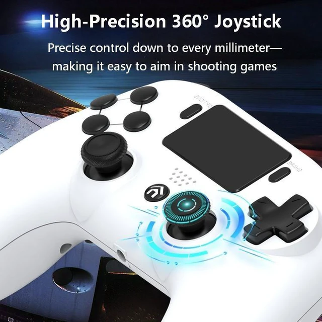 Alt view image 3 of 4 - TOPWOLF Wireless PS4 Controller for PS4/PC, Bluetooth Gaming Gamepad with 6-Axis Motion, Turbo & Macro, Back Buttons, Touchpad, 3.5mm Audio, Dual Vibration, 600mAh