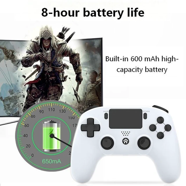 Alt view image 2 of 4 - TOPWOLF Wireless PS4 Controller for PS4/PC, Bluetooth Gaming Gamepad with 6-Axis Motion, Turbo & Macro, Back Buttons, Touchpad, 3.5mm Audio, Dual Vibration, 600mAh