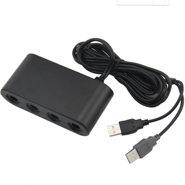 Alt view image 2 of 7 - TOPWOLF GameCube Controller Adapter for Wii U, PC & Switch 4-Port NGC Converter with Turbo Function, Fast Platform Switching, No Lag