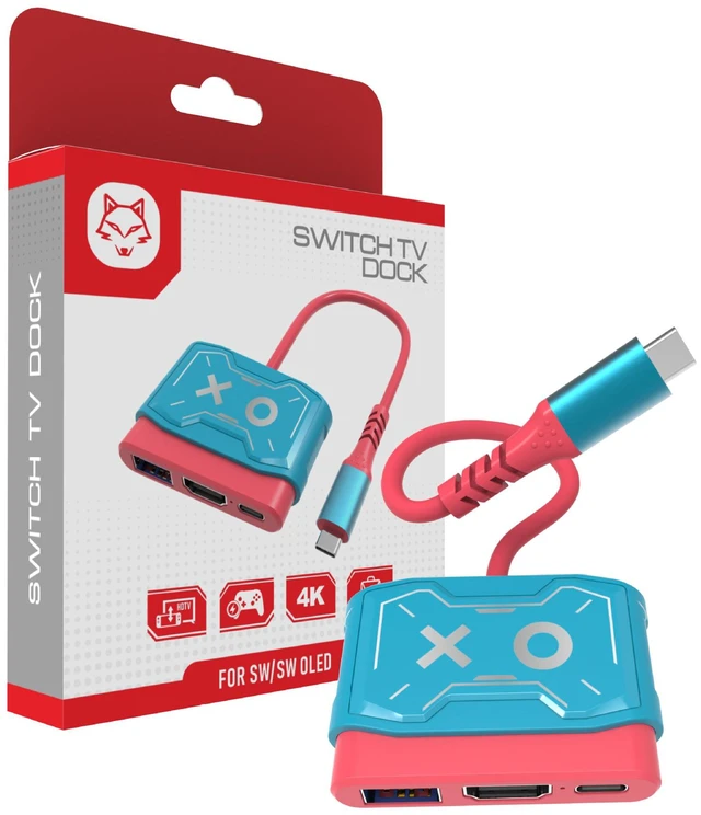 Main image of TOPWOLF Switch Portable Mini HDMI TV Adapter, 4K Video Converter with 60W PD Fast Charging & USB 3.0, Plug & Play Dock for Switch/Switch OLED