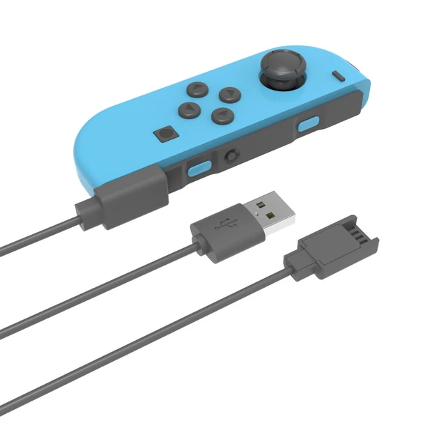 Alt view image 4 of 4 - TOPWOLF 2 in 1 Switch Joy-Con Charging Cable, 2.5m Extra Long USB Charging Cord for Left & Right Joy-Con, Play & Charge Compatible with Original & Third-Party Joy-Con