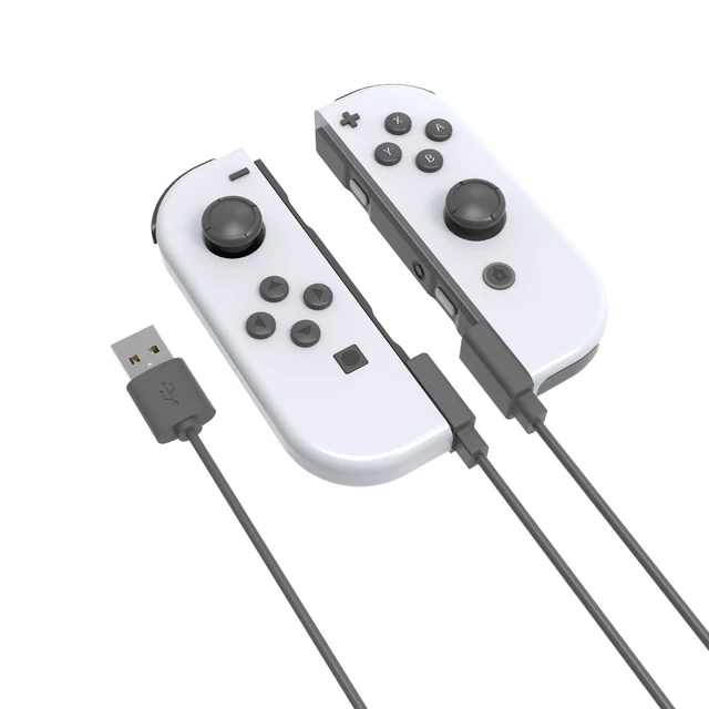 Alt view image 3 of 4 - TOPWOLF 2 in 1 Switch Joy-Con Charging Cable, 2.5m Extra Long USB Charging Cord for Left & Right Joy-Con, Play & Charge Compatible with Original & Third-Party Joy-Con