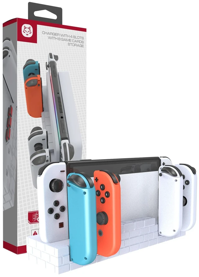 Main image of TOPWOLF Switch Console Storage Stand & Joy-Con 4-in-1 Charging Dock, LED Indicator, Chip Temperature Control, Safe Charging Station with USB Port