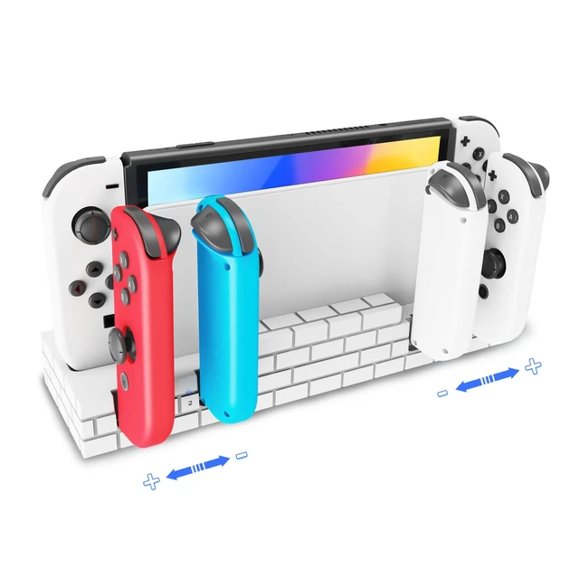 Alt view image 6 of 6 - TOPWOLF Switch Console Storage Stand & Joy-Con 4-in-1 Charging Dock, LED Indicator, Chip Temperature Control, Safe Charging Station with USB Port