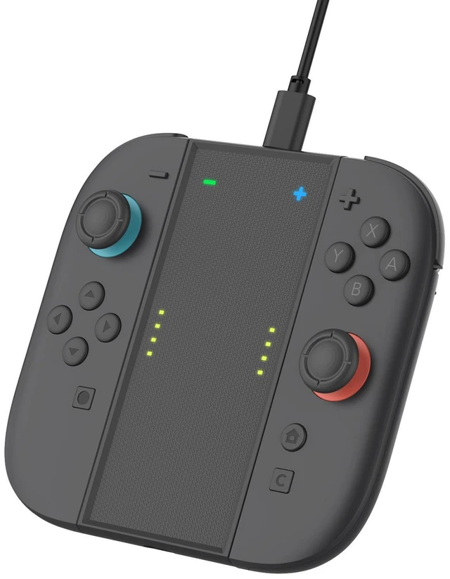 Alt view image 3 of 5 - TOPWOLF Switch 2 Joy-Con Charging Grip, 4-in-1 RGB Charging Dock for Switch 2 Controllers, Charge While Playing, Detachable Grip, 3 Light Modes, 5V/2A
