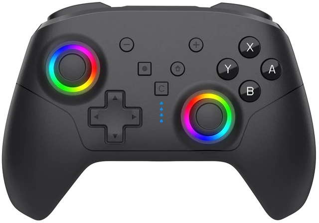 Alt view image 4 of 4 - TOPWOLF Switch 2 Wireless Controller with Voice Chat & 3.5mm Audio Jack, RGB Bluetooth Gamepad, 6-Axis Gyro, Dual Vibration, Turbo & Macro, 600mAh, Type-C for Switch/PC/Android/iOS