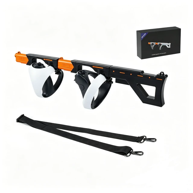 Main image of VR Gun Stock Accessory for PS VR2 Shooting Games, 2-in-1 Pistol & Rifle Mode, Magnetic Quick-Install Controller Stock, Lightweight ABS, Realistic Design