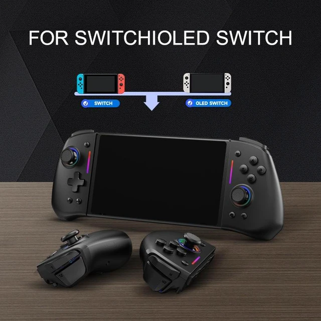 Alt view image 7 of 7 - LinYuvo Wireless Left & Right Controller for Switch/OLED, RGB Light, 6-Axis Motion, Turbo & Back Keys, Wake-Up, Bluetooth Joy Pad Replacement