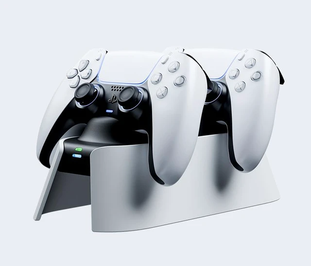 Main image of LinYuvo PS5 Controller Charging Dock, Dual Fast Charger & Storage Display Stand with RGB Ambient Light, 3-Hour Charge, Type-C Touch Charging for 2 PS5 Controllers