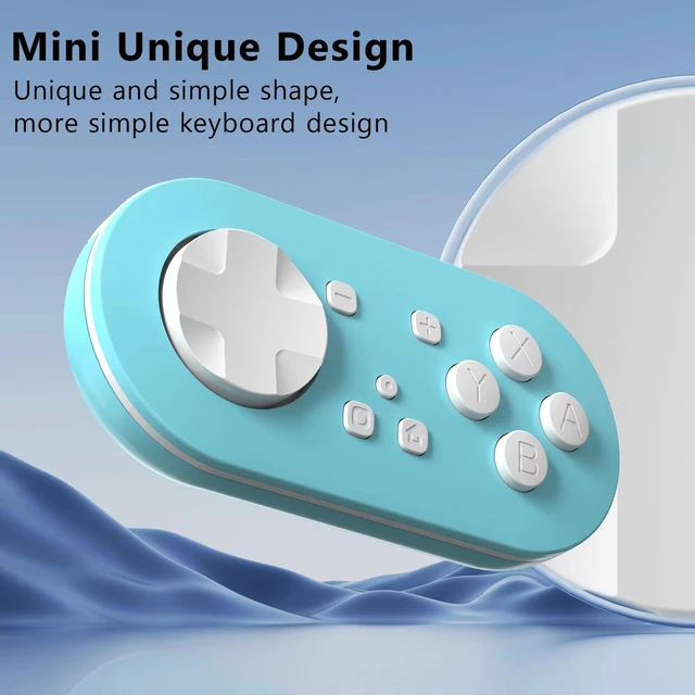 Alt view image 4 of 5 - LinYuvo Wireless Controller for Switch/Lite/OLED, PC, Android/iOS, Mini Bluetooth Pro-Style Gamepad, Adjustable RGB Light, 180mAh 8H Battery, Vibration Blue