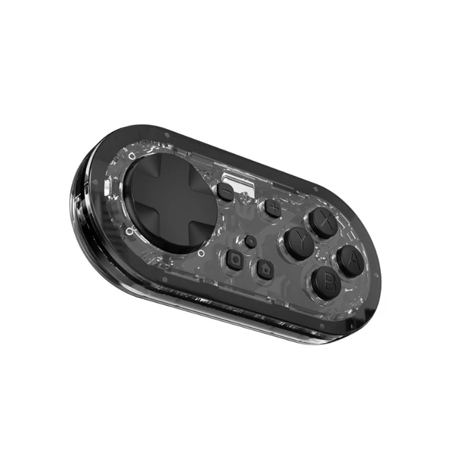 Alt view image 6 of 7 - LinYuvo Wireless Controller for Switch/Lite/OLED, PC, Android/iOS, Mini Bluetooth Pro-Style Gamepad, Adjustable RGB Light, 180mAh 8H Battery, Vibration Transparent black