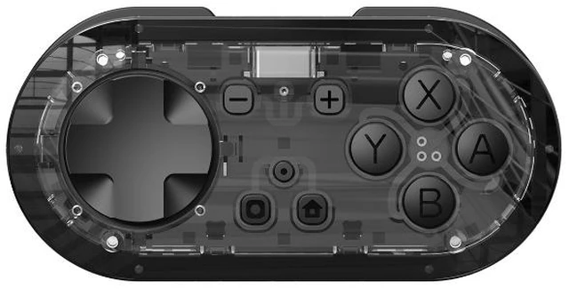 Main image of LinYuvo Wireless Controller for Switch/Lite/OLED, PC, Android/iOS, Mini Bluetooth Pro-Style Gamepad, Adjustable RGB Light, 180mAh 8H Battery, Vibration Transparent black