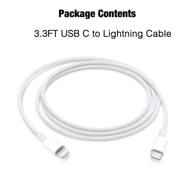 Alt view image 6 of 7 - Car Apple Carplay Cable, USB C to Lightning Cable for iPhone 14, 14 pro max,13,Plus,SE 2nd/12/11/Xs/XR, iPad 4/5/ 6/7/ 8, Mini 2/3/4/5, Air 2/3 Charger Cord, Car Charging Cable (USB C to Lightning)