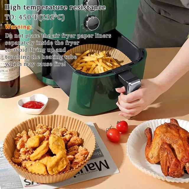 Alt view image 6 of 6 - Ailifeer Air Fryer Liners Disposable 6.3 inch Round,100PCS for AirFryer