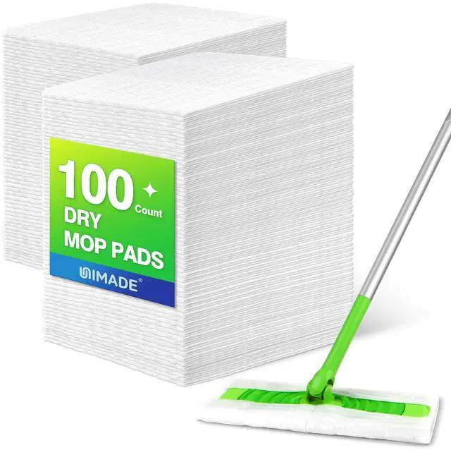 Main image of Dry Sweeping Cloths, 100 Count Mop Refill Compatible with Swiffer Sweeper - Disposable Duster Refills Mops for Cleaning Hardwood Floor Dust