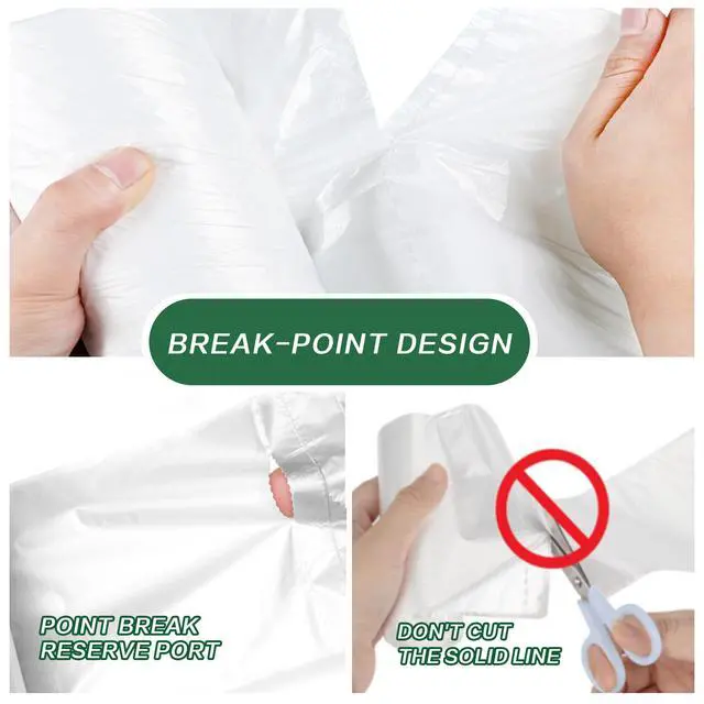 Alt view image 3 of 7 - 120 Counts 1.6 Gallon Small Trash Bags, Mini Garbage Bags, Fit 1.2-2 Gal, 4.5-8 Liter, Bathroom White Trash Can Bin Liners for Home Office Bathroom Bedroom