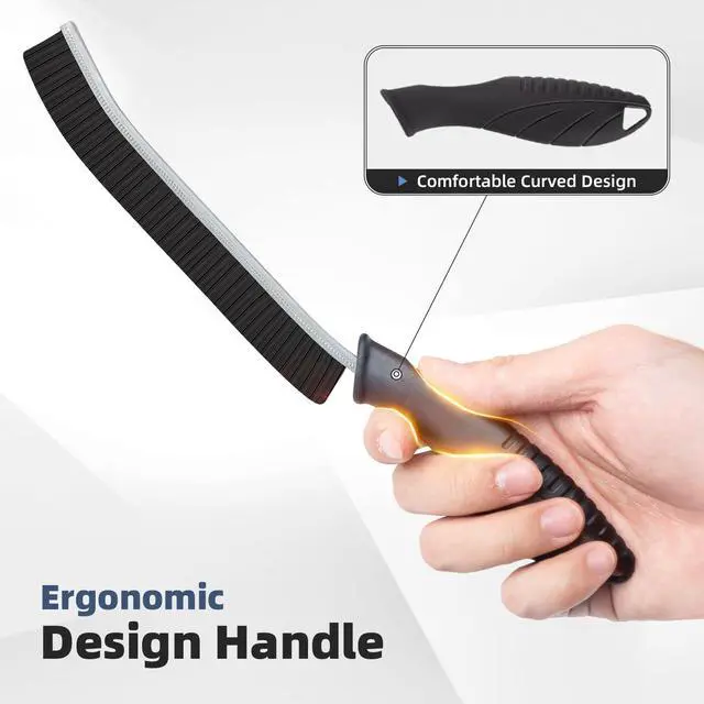 Alt view image 3 of 7 - Hard Bristle Crevice Cleaning Brush - Cleaning Tools for Household Use, Multifunctional Gap Cleaning Supplies for Kitchen, Bathroom, Toilet, Window, Vehicle, Faucets, Grout, Home (Black)