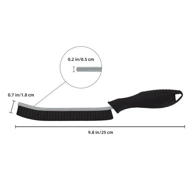 Alt view image 7 of 7 - Hard Bristle Crevice Cleaning Brush - Cleaning Tools for Household Use, Multifunctional Gap Cleaning Supplies for Kitchen, Bathroom, Toilet, Window, Vehicle, Faucets, Grout, Home (Black)