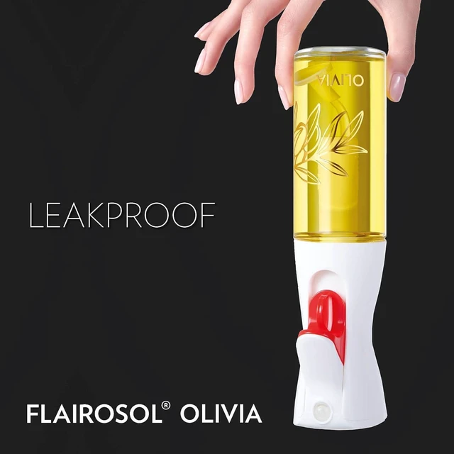 Alt view image 5 of 7 - OLIVIA. The Original Advanced Oil Sprayer for Cooking, Salads, BBQs and More, Continuous Spray with Portion Control, Trusted by Chefs. Patented Technology. (Glass Bottle) (Golden Leaves)