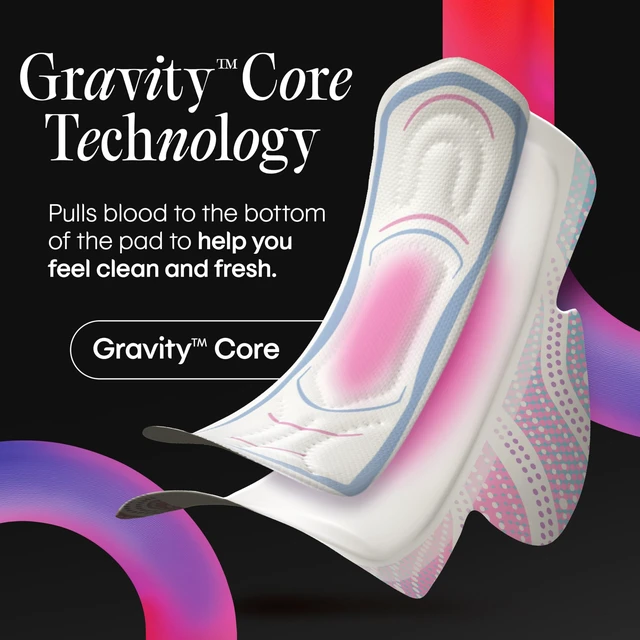 Alt view image 2 of 7 - Ultra Thin Pads, Wings, Heavy, 46 Count | Period Pad, Breathable Soft Touch Cover, Made Without Fragrance, Clean & Dry Feel, LeakShield Protection, Gravity Core