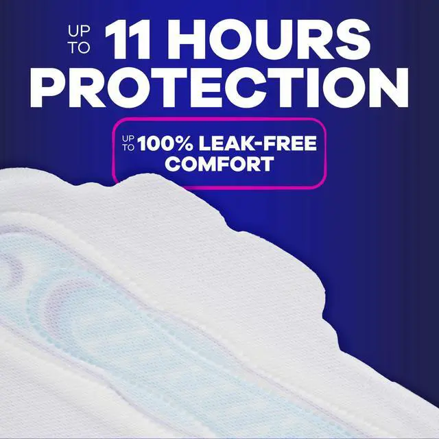 Alt view image 4 of 7 - Ultra Thin Overnight Pads with Wings, Size 4, Overnight, 78 Count (3 Packs of 26)