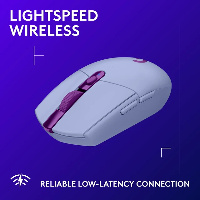 Alt view image 3 of 7 - Lightspeed Wireless Gaming Mouse - Lilac | 12,000 DPI, Lightweight, 6 Programmable Buttons, 250h Battery, On-Board Memory, Compatible with PC and Mac