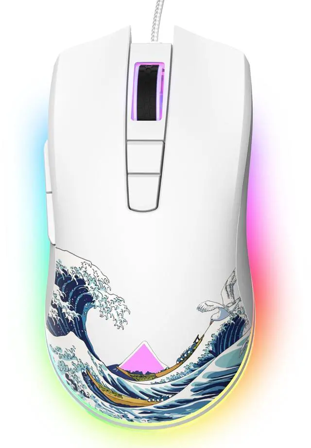 Main image of Wired Gaming Mouse, 12400 DPI RGB Mouse with RGB Backlit Modes & 7 Macro Buttons, PC Gaming Mice Support DIY Keybinding, Gamer Computer Mice for Laptop PC Mac Windows(G705 Kanagawa)