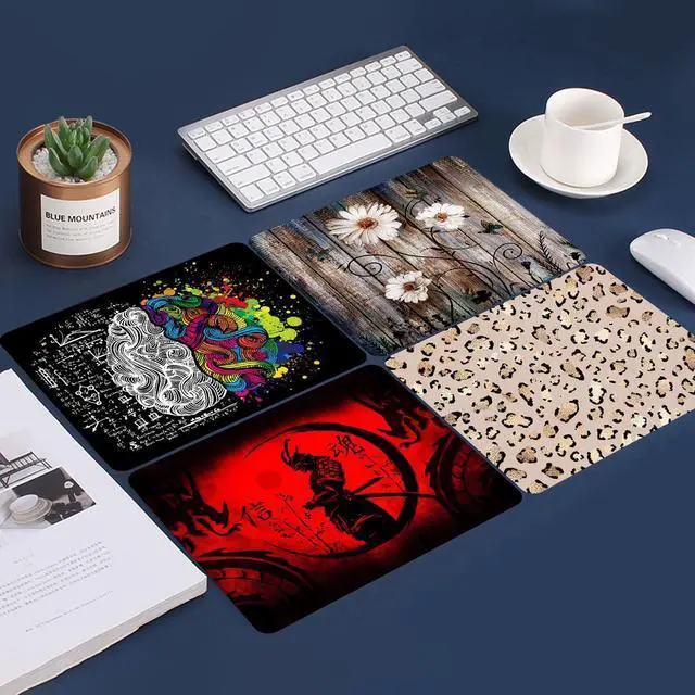 Alt view image 7 of 7 - Japanese Samurai Gaming Mouse Pad for Laptop, Cool Anime Red Black Dragon Mousepad, Computer Pad for Player Office, 9.5 X 7.9 Inch