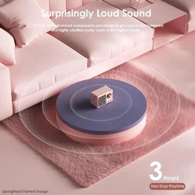 Alt view image 4 of 7 - Retro Bluetooth Speaker, Portable Bluetooth Wireless Speaker, Hands-Free Call,400mA Battery,TF Card,Aux Line, for iPhone Android, Retro Decor for Home Office Birthday Gift Ideas Pink