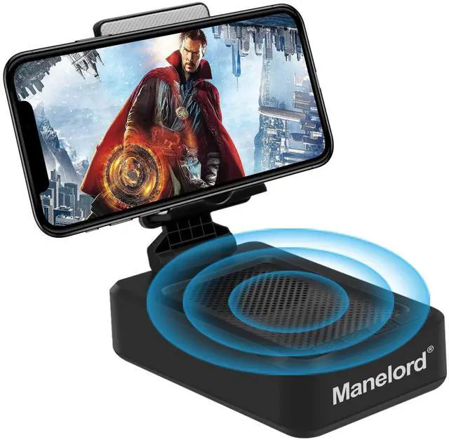 Main image of Cell Phone Stand with Wireless Bluetooth Speaker Compatible for iPhone/Samsung/iPad Tablet, Anti-Slip Design Phone Stand with HD Surround Sound for Home,Office,Outdoor etc.