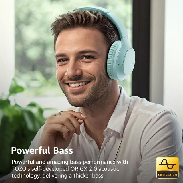 Alt view image 2 of 7 - HA1 70H Over Ear Wireless Headphones Bluetooth 5.4 Foldable Headset | Deep Bass Stereo Sound, 32 Custom EQ Modes, Control Via Button, 78ms Low-Latency, Clear Call, Ideal For Travel Daily Use