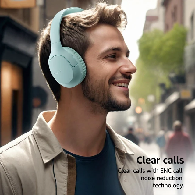 Alt view image 4 of 7 - HA1 70H Over Ear Wireless Headphones Bluetooth 5.4 Foldable Headset | Deep Bass Stereo Sound, 32 Custom EQ Modes, Control Via Button, 78ms Low-Latency, Clear Call, Ideal For Travel Daily Use