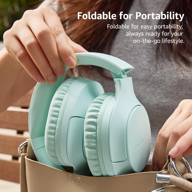 Alt view image 6 of 7 - HA1 70H Over Ear Wireless Headphones Bluetooth 5.4 Foldable Headset | Deep Bass Stereo Sound, 32 Custom EQ Modes, Control Via Button, 78ms Low-Latency, Clear Call, Ideal For Travel Daily Use