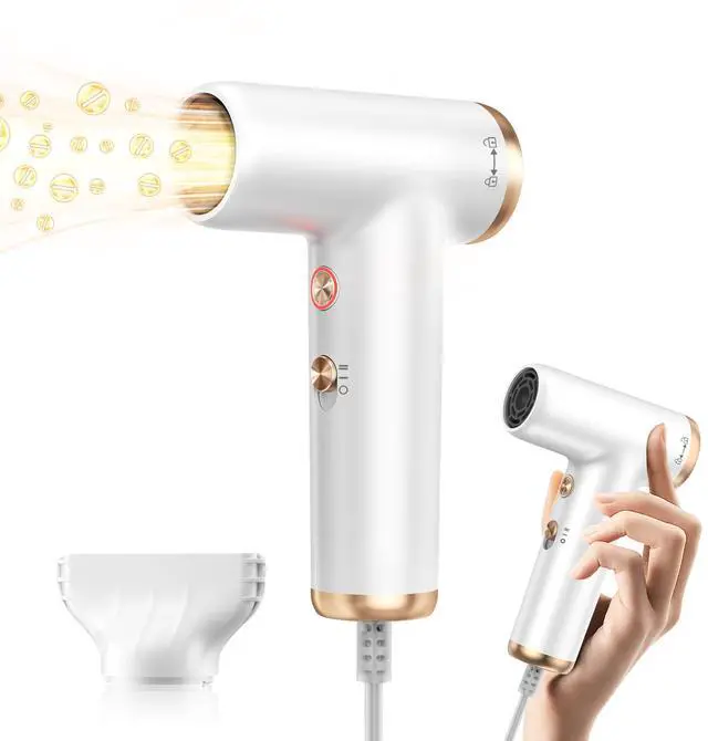Main image of Mini Hair Dryer, 4-Temp High Speed Ionic Hair Dryer, 2-Speed Lightweight Portable Small Hair Dryers, 110,000 RPM Hair Blow Dryer Travel Blow Dryer with Self-Cleanin& Advanced Protection